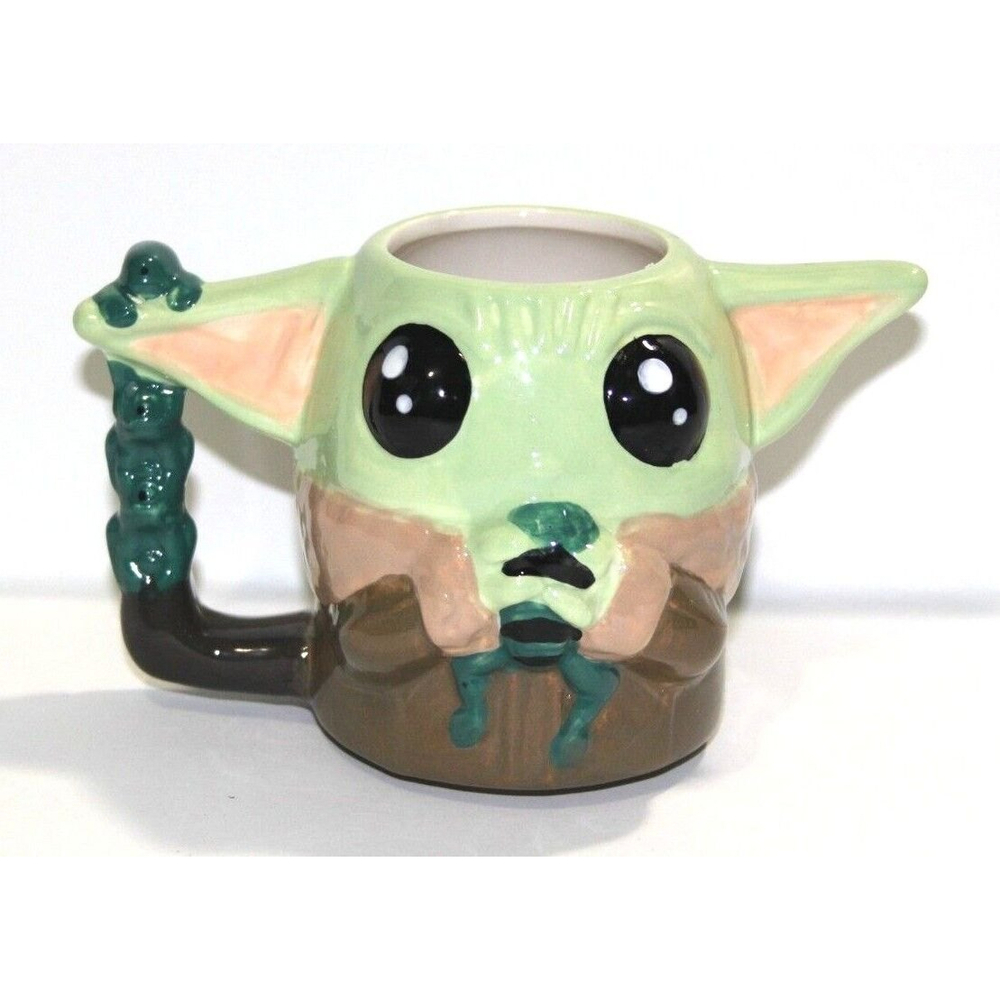 Zak Star Wars The Mandalorian The Child Baby Yoda Sculpted 3D Ceramic Coffee Mug
